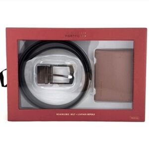 Perry Ellis  Belt Bifold Leather Portfolio Reversible Wallet Size M(34-36)